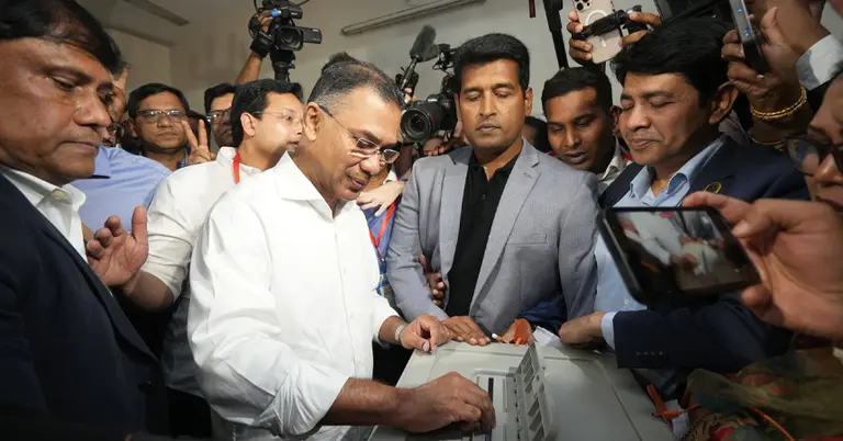 ভোট দিলেন তারেক রহমান